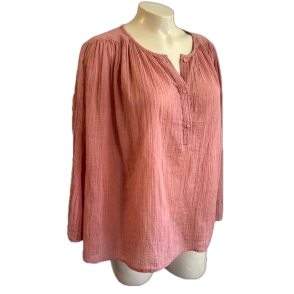 Ba&Sh Womens peasant dusty rose blouse sz 0